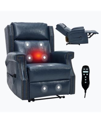 Manual Recliner Chair with Heavy Duty Motion 8 Vibrating Nodes And 3 Massage Modes