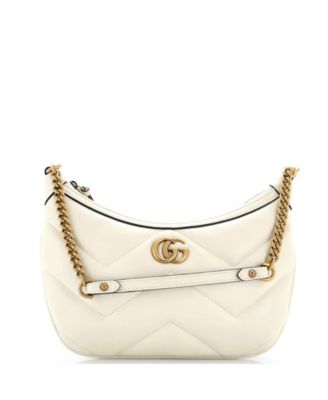 Small GG Marmont Chain Moon Hobo Matelasse Leather