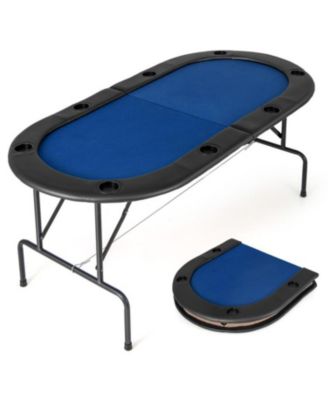 8 Players Texas Holdem Foldable Poker Table