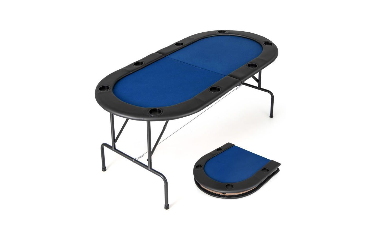 Детская игрушка HONGGE 8 Players Texas Holdem Foldable Poker Table, цвет: Синий — фото 1