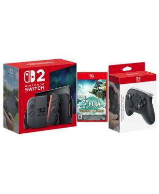 Switch 2 Console with Zelda Tears of the Kingdom and Pro Controller Bundle
