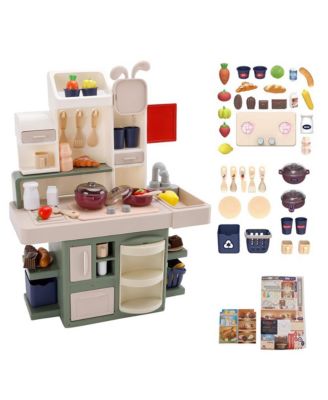 Kitchen Playset with Running Water, Mist and Light-Up Stove