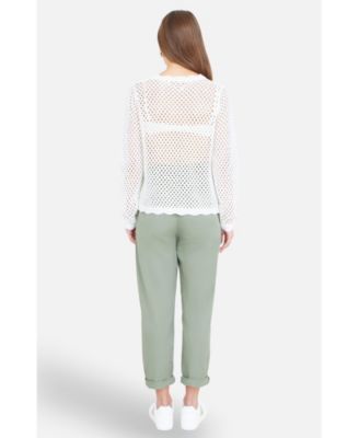 Women's Flower Crochet Jumper