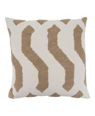 Textured Jute Stripe Decorative Pillow, 20" x 20"