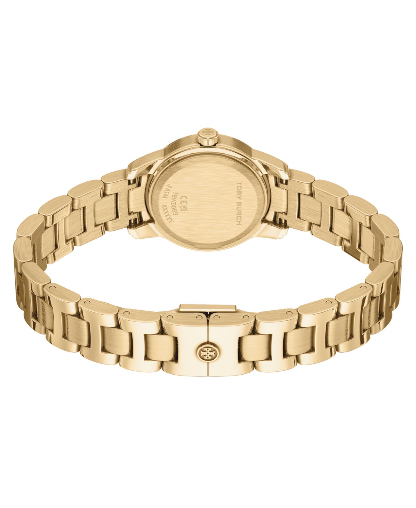 Женские часы Tory Burch The Miller Round Small Quartz Three-Hand Gold Stainless Steel Watch, 28mm — фото 5