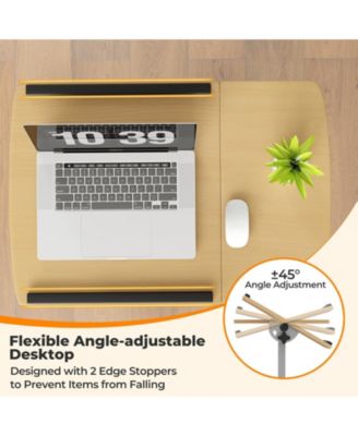 Adjustable Angle Height Rolling Laptop Table