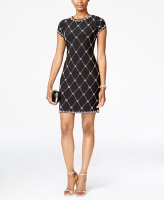 Betsy & Adam - Petite Embellished Sheath Dress