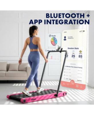 2-in-1 Walking Pad Treadmill with Vibration Plates (SQWPVH15PK)