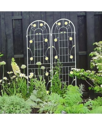 2 Pack Metal Garden Trellis 71" x 19.7" Rustproof Trellis for Climbing Plants Outdoor Flower Support