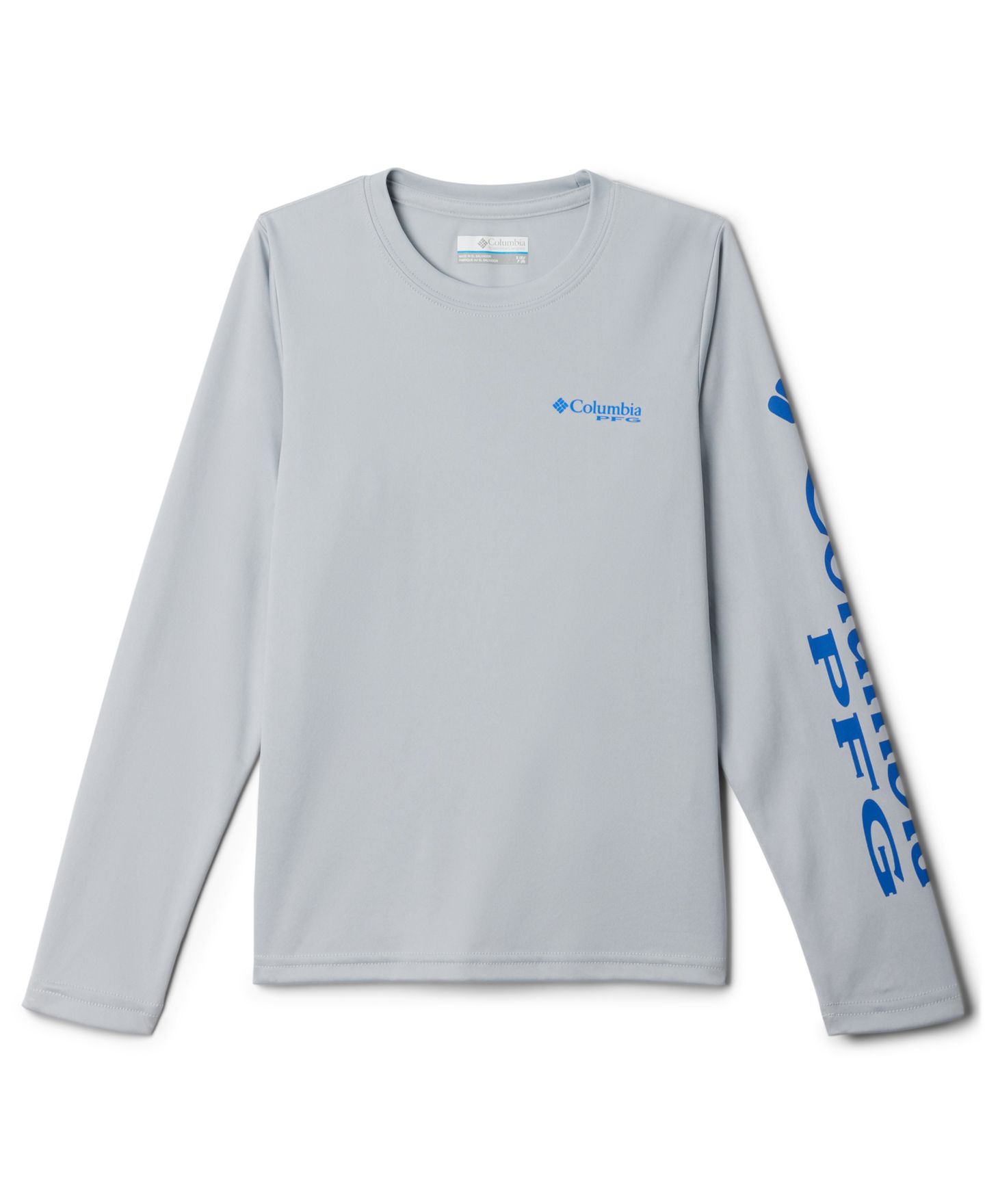 Футболка Columbia Terminal Tackle Long-Sleeve T-Shirt для мальчиков, цвет: Холодный серый — фото 1