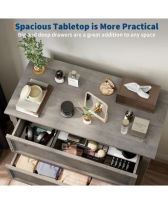 Farmhouse 5 Drawer Dresser Rustic Wood Chest for Bedroom