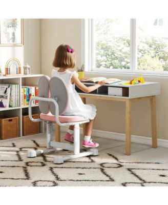 Kids Desk Chair with Double Back Support and Adjustable Height