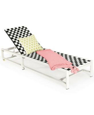 Patio Adjustable Reclining Lounge Chair for Garden and Deck