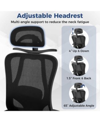Ergonomic Office Chair with Adjustable Headrest and Recline