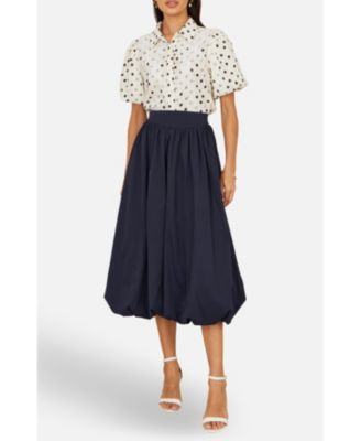 Women's Polka Dot Lace Boxy Shirt