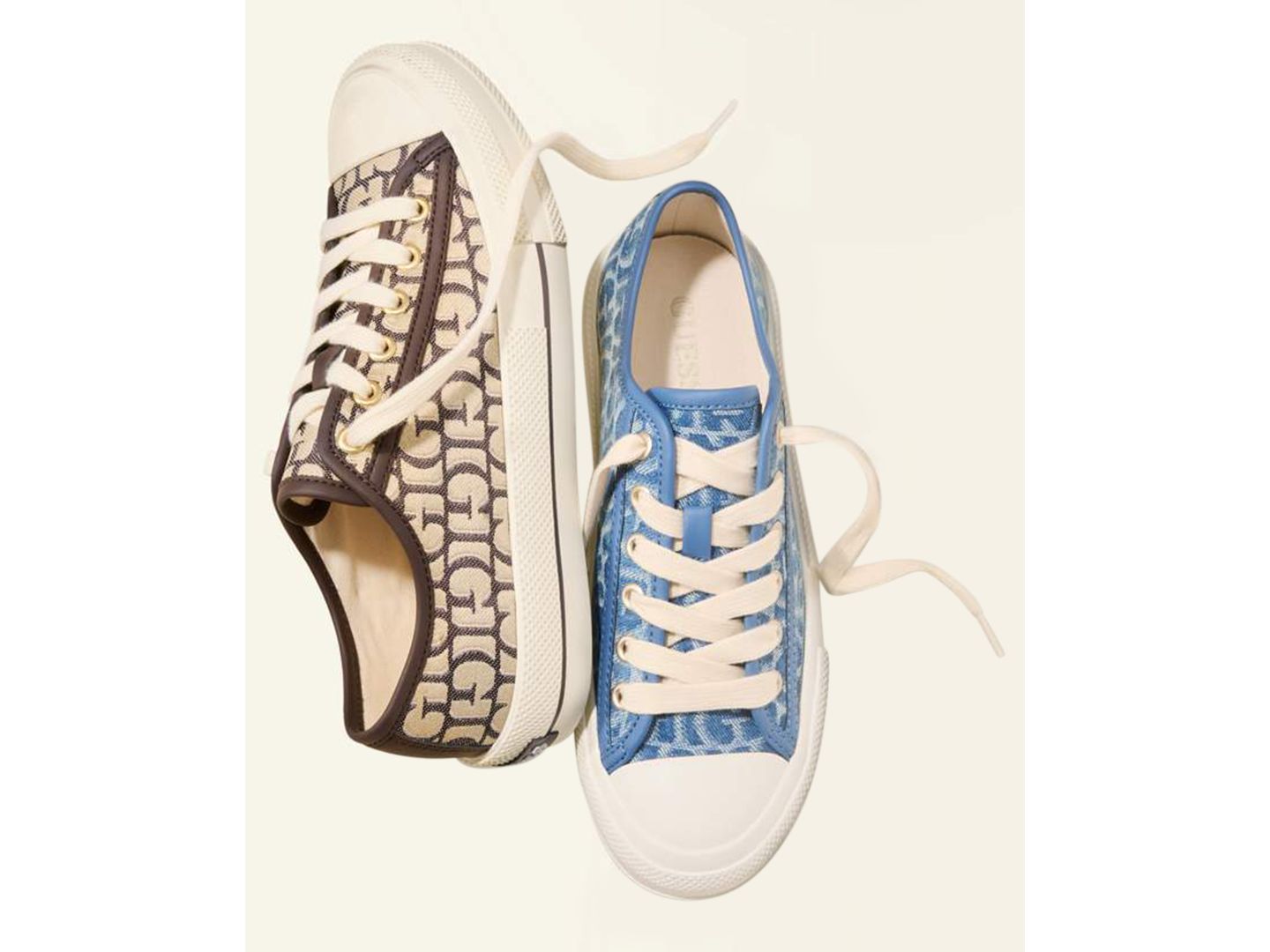 Женские кроссовки GUESS Carey Jacquard Logo Lace-Up, цвет: Синий джинсовый — фото 6
