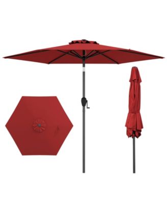 7.5 ft Heavy Duty Outdoor Market Umbrella with Push Button Tilt