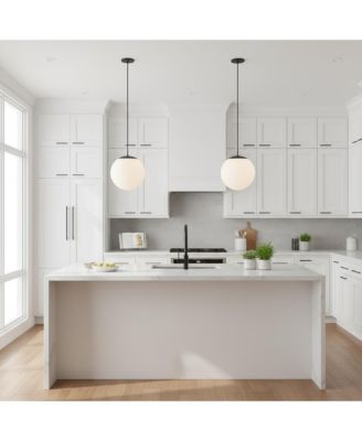 10-inch Diameter Etched Glass Globe Integrated LED Pendant