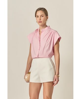 Women's Ric Rac Detailed Short Sleeve Shirt