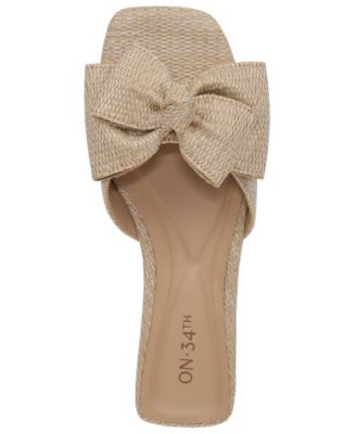 Women's Jazminn Bow Slip-On Slide Flat Sandals