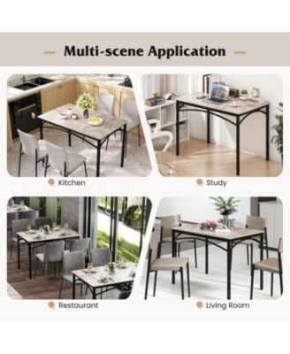 Rectangular Modern Sintered Stone Dining Table for Four