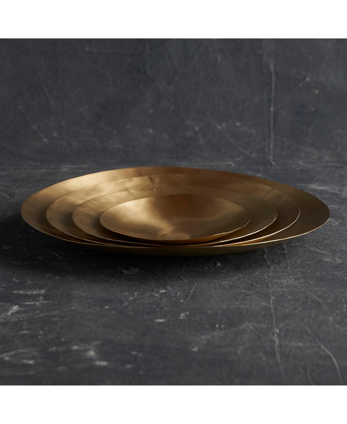 The Collective Home, Artisan Brass Plates Assorted - Set of 4
