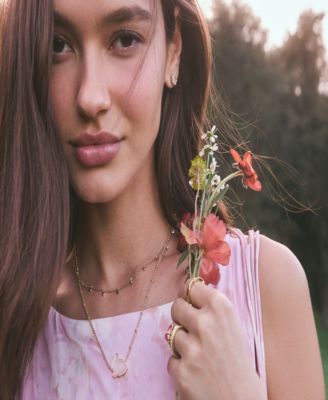 Gold-Tone Over Bunny Short Pendant Necklace