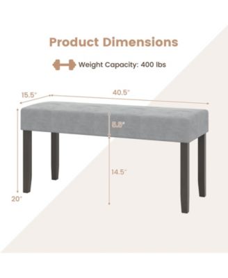 Upholstered Entryway Bench with Padded Seat for Bedroom