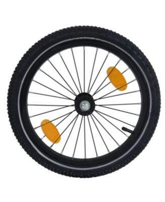 Extra Large 2-in-1 Bike Trailer and Push Cart for Pets with Detachable Hitch, Beige