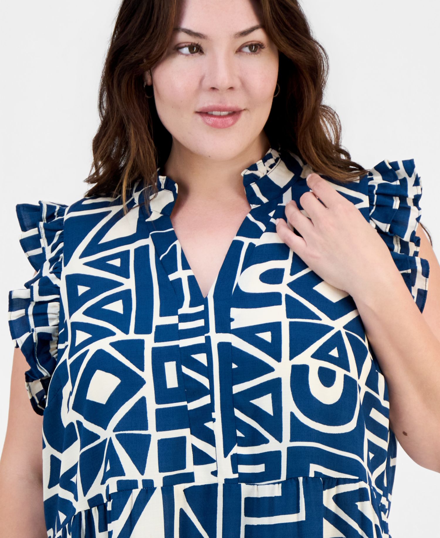 Plus Size Ruffled Tiered Shift Dress