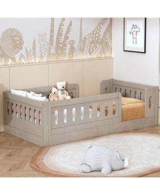 Wood Platform Bed Guardrail