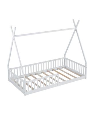 Wood House Bed Fence