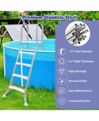 75.6" A-Frame Above Ground Pool Ladder for Pools up to 55