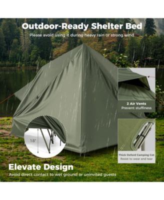 Foldable Two Person Camping Cot Tent with Wheeled Carry Bag