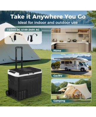 12V Portable Car Refrigerator 42 Quart with Touch Panel