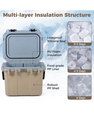 Ultra Light Hard Cooler 53 Quart Injection Molded Ice Chest