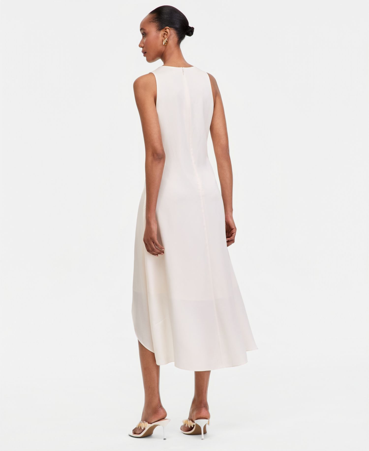 Women's Printed Asymmetric Midi Dress