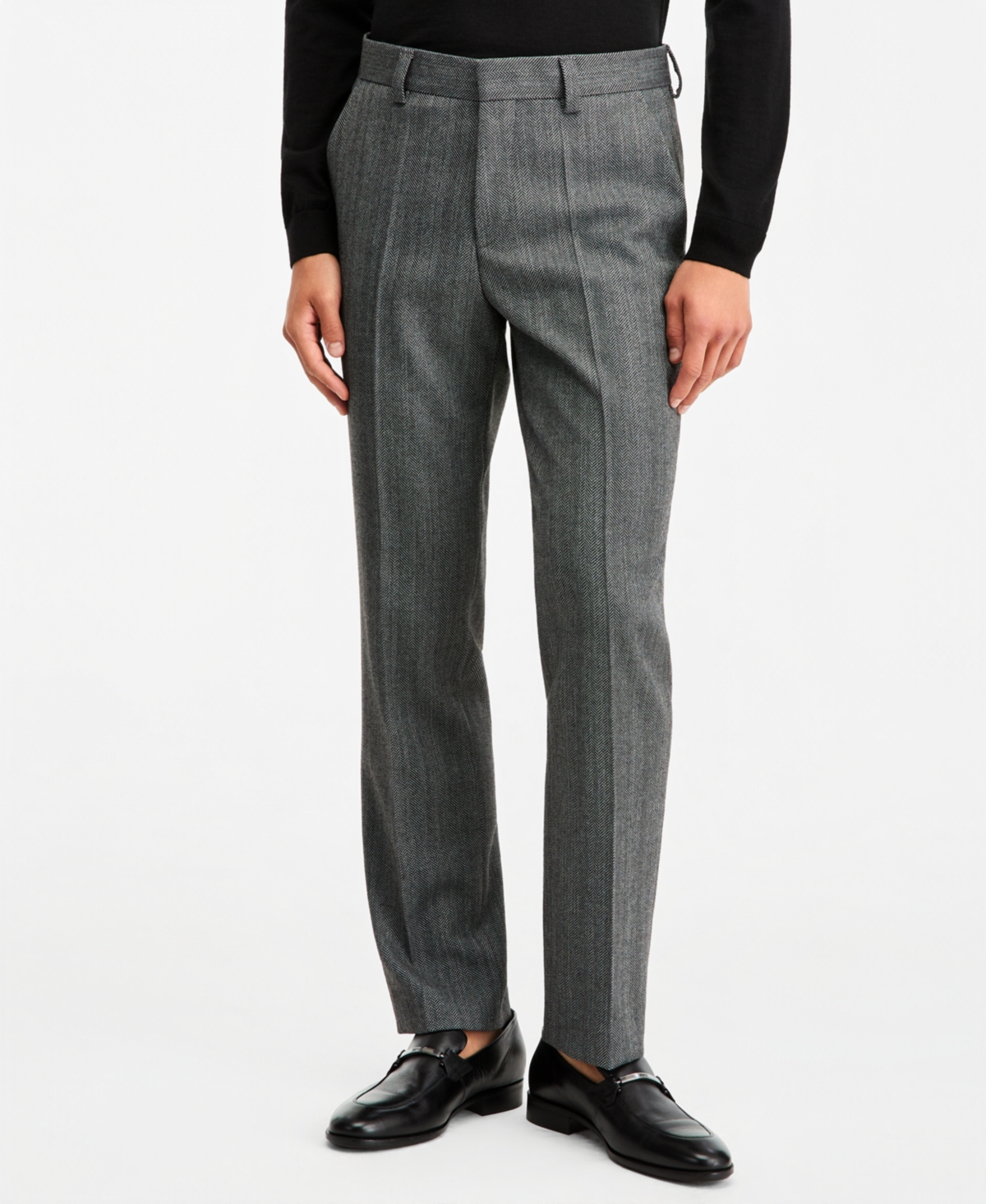 Hugo by Boss Men's Modern-Fit Herringbone Suit Pants