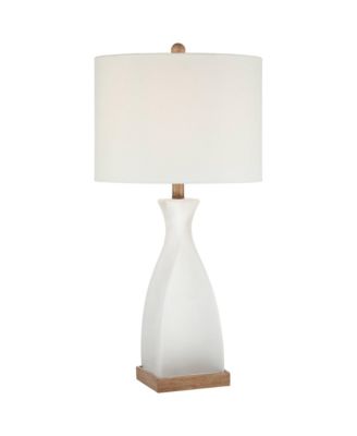 Ryan High Frosted Glass Modern Coastal Table Lamp Set of 2
