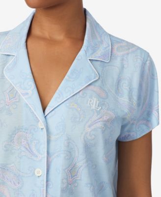 Women's Cropped Short-Sleeve Pajama Set