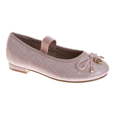 Girls Dress Shoes Elegant Glitter Finish Classic Formal