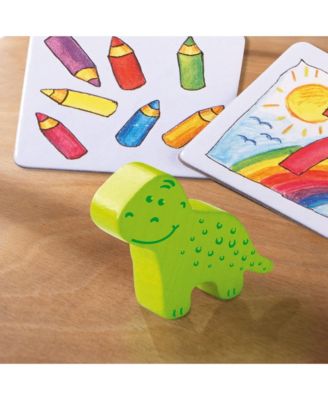 Number Dinosaur Game - Mini Counting Travel Game for Kids Ages 3-8, Educational Preschool Learning Toy with Wooden Dinosaur and Tiles