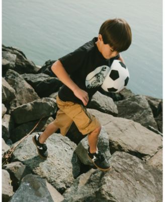 Little Boys Stretch Twill Bermuda with Cargo Pockets Beige