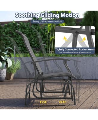 Outdoor Glider Chairs Set of Two with Ergonomic Seating