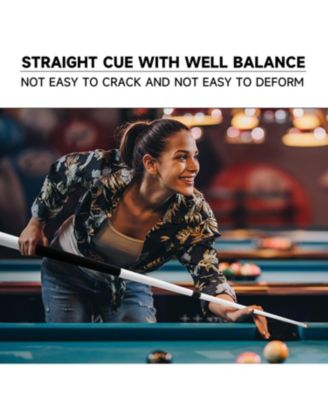 58" 2-Piece Matte Fiberglass Graphite Composite Billiard Pool Cue Stick