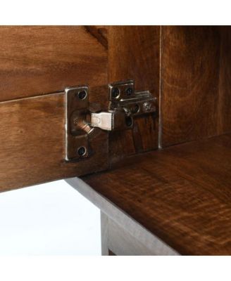 Elegant Modern Wooden Nightstand with 1 Drawers Walnut Finish Bedside Table for Bedroom Living Room