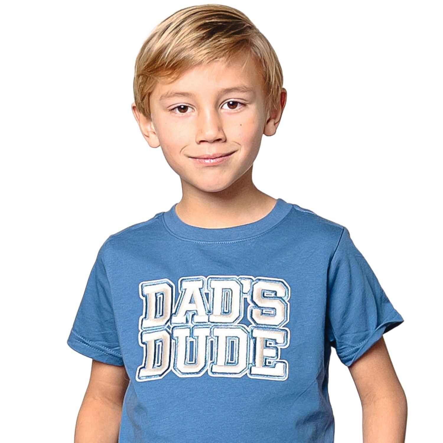 Little Boys Dad's Dude Patch Short Sleeve T-Shirt