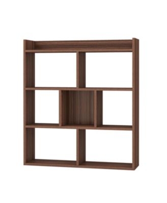 7 Cube Open Back Bookshelf with Anti Tip Safety Wall Anchor