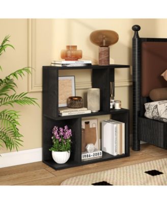 Three Tier Bookshelf with Open Display Shelves for Small Space