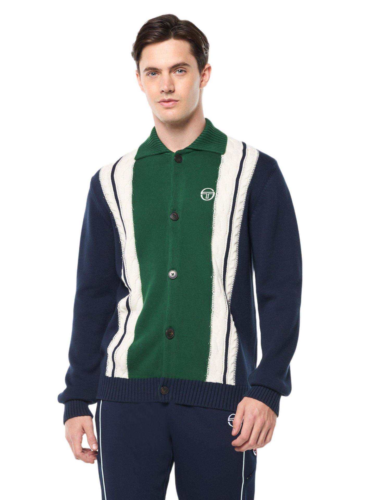 Мужской кардиган Sergio Tacchini Bruni Knit, цвет: Синий — фото 1
